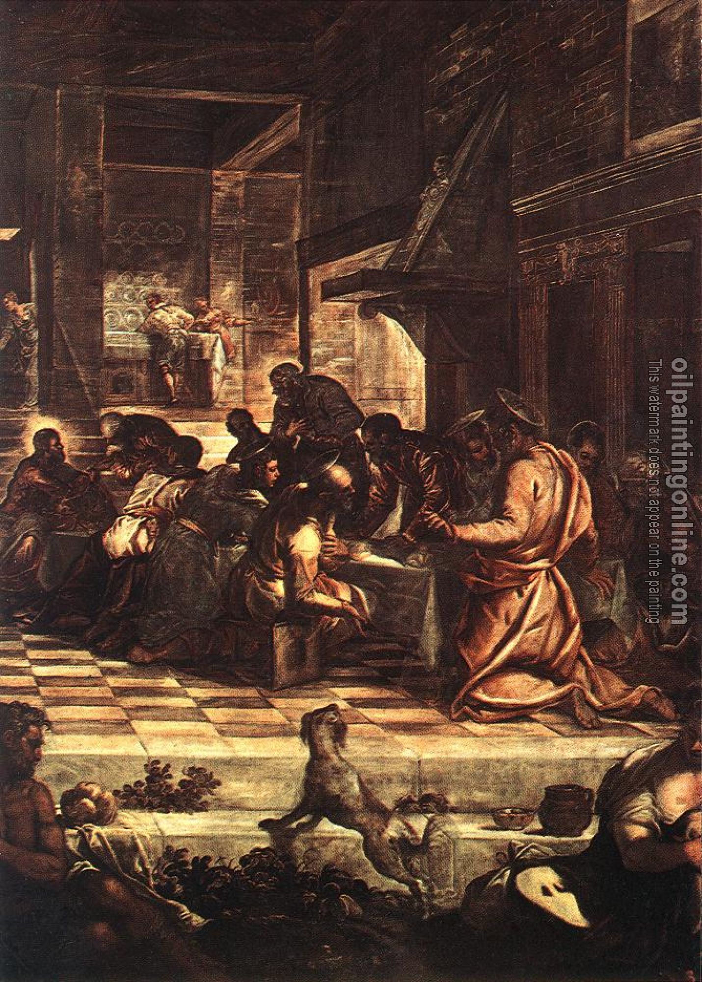 Jacopo Robusti Tintoretto - The Last Supper detail
